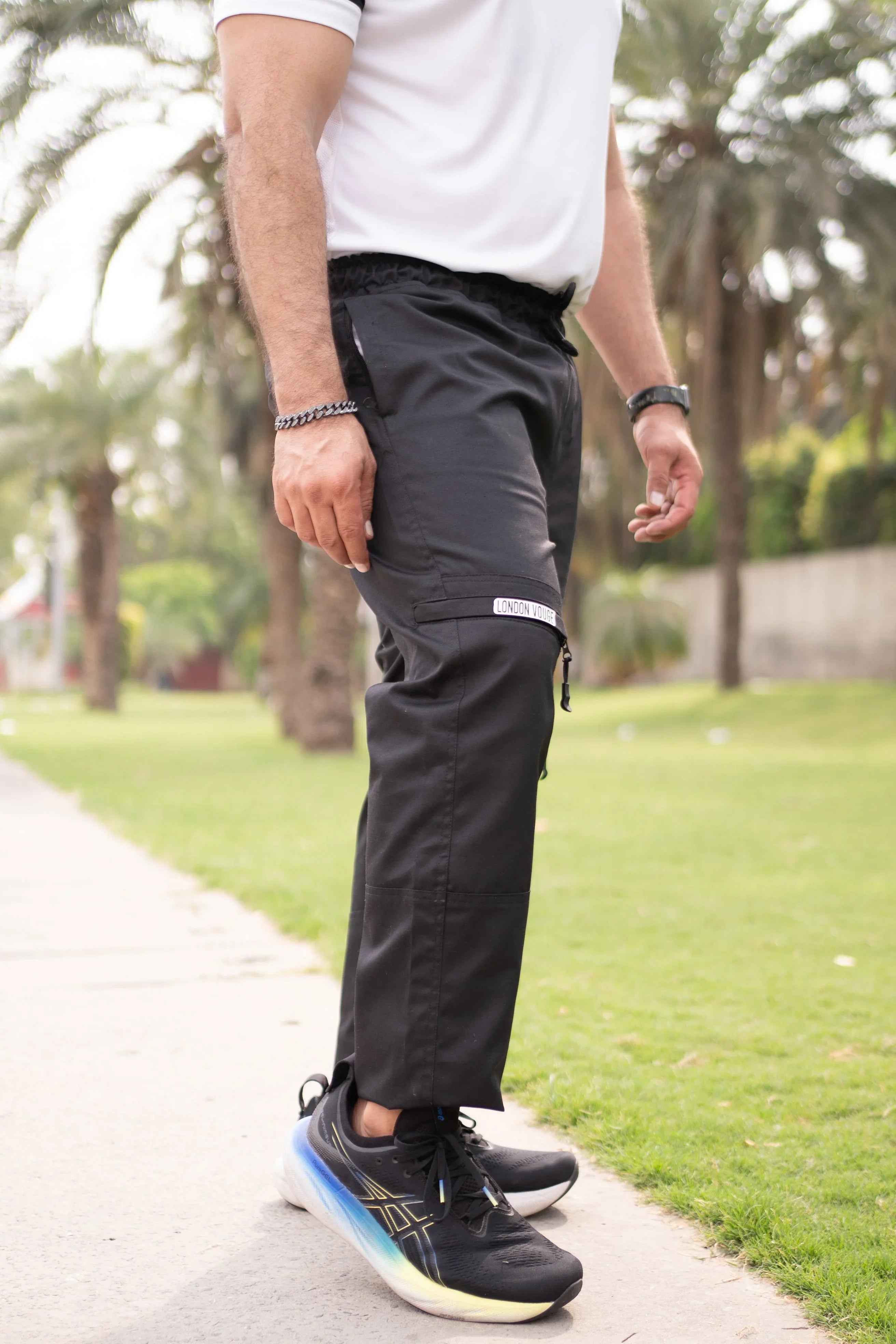 Baggy Stylish Premium Black 6 Pocket Cargo Trouser LVT-01 - Image 4