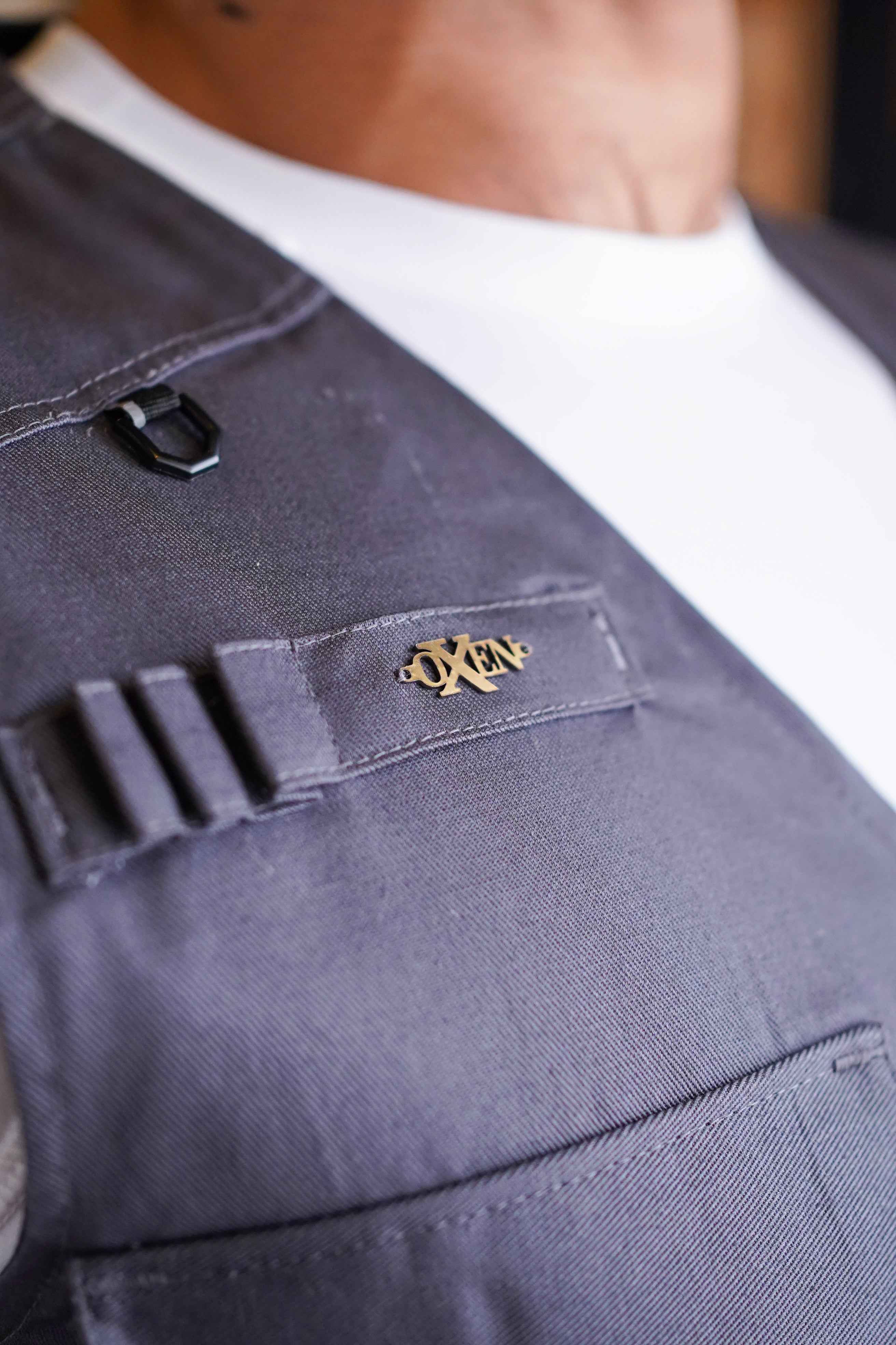 Premium Twill Cotton jeans Sidu Four Pocket Jacket Grey SDJkt-09 - Image 3